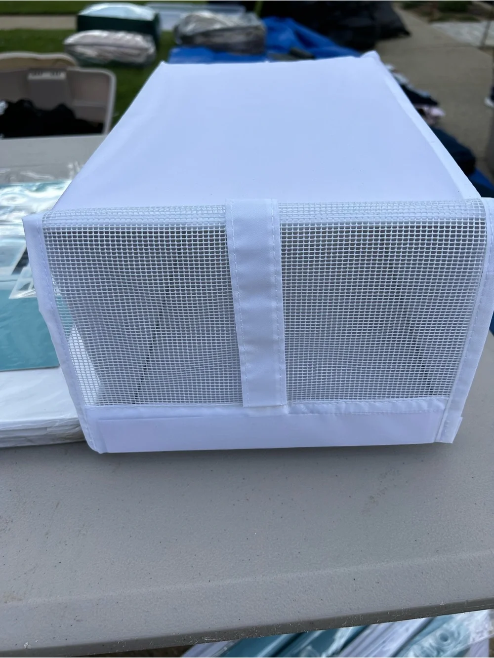 WHIT White Mesh Shoe Storage Boxes - Set of 4